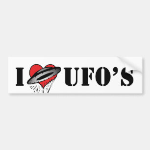 Ich liebe Herz UFOs - Roswell Area 51 Alienliebhab Autoaufkleber