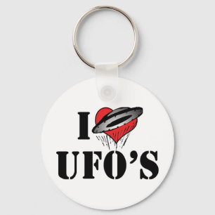 Ich liebe Herz UFOs - Roswell Area 51 Alienliebhab Schlüsselanhänger