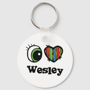 Ich liebe (Herz) Wesley Schlüsselanhänger