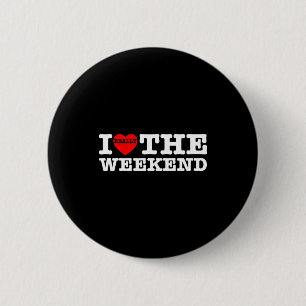 Ich liebe Herz-Wochenende Lustige Camping-Paar-Ges Button