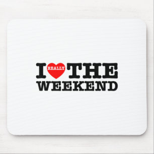 Ich liebe Herz-Wochenende Lustige Camping-Paar-Ges Mousepad
