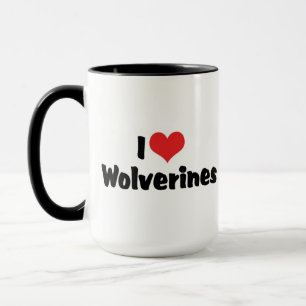Ich liebe Herz Wolverines Tasse