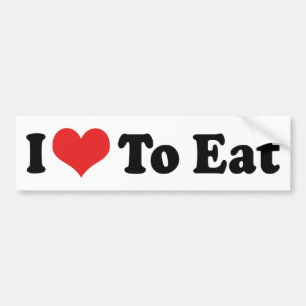 Ich liebe Herz zu essen - Food Lover Autoaufkleber