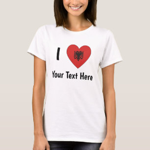 ICH LIEBE (Herzförmige albanische Flagge) Personal T-Shirt