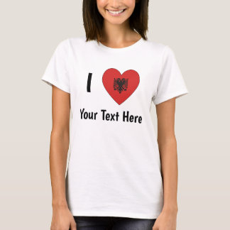 ICH LIEBE (Herzförmige albanische Flagge) Personal T-Shirt