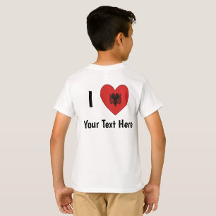 ICH LIEBE (Herzförmige albanische Flagge) Personal T-Shirt