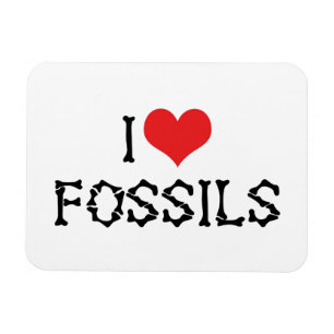 Ich liebe Herzfossilien - Paläontologie Fossiliens Magnet