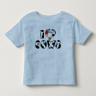 Ich liebe Herzkühe Kleinkind T-shirt
