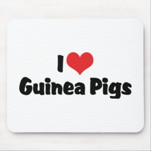 Ich liebe Herzmeerschweinchen Mousepad