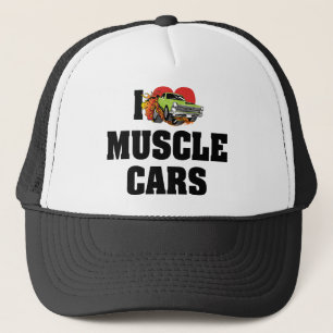 Ich liebe Herzmuskel-Autos - Muscle-Car-Liebhaber Truckerkappe