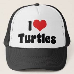 Ich liebe Herzturtles Truckerkappe