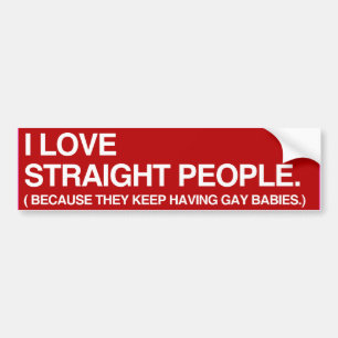ICH LIEBE HETERO-MENSCHEN - .png Autoaufkleber