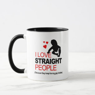 Ich liebe hetero Menschen Tasse