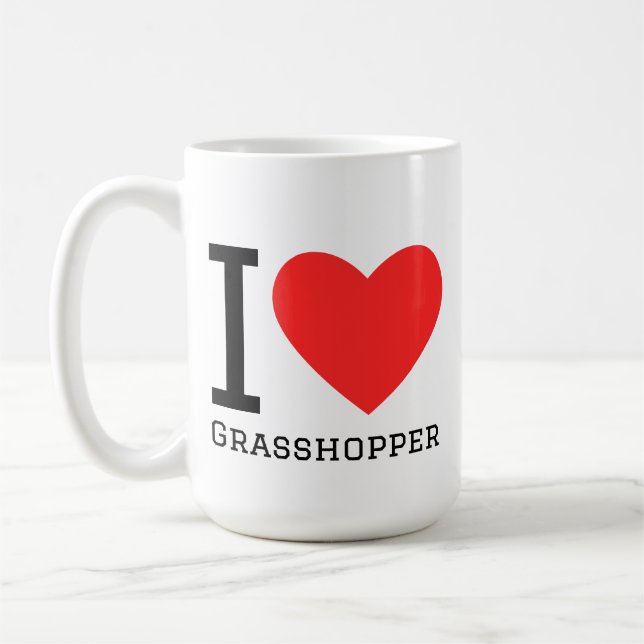 Ich liebe Heuschrecke  Kaffeetasse (Links)