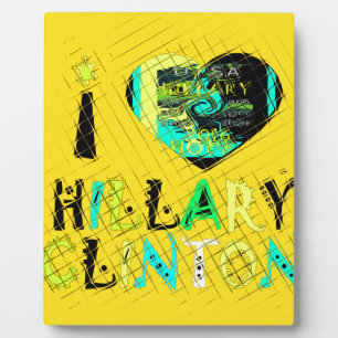 Ich liebe Hillary Clinton: Graffiti-Ausdruckskunst Fotoplatte