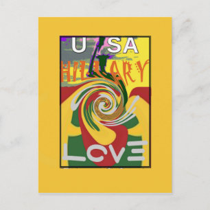 Ich liebe Hillary USA Präsidentin Stärker gemeinsa Postkarte