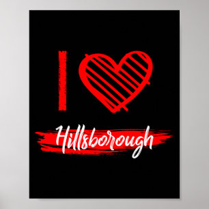 Ich liebe Hillsborough Ich Herz Hillsborough Poster