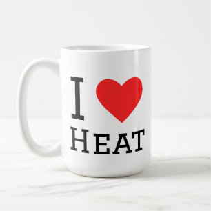 Ich liebe Hitze Quadrat-Aufkleber Kaffeetasse