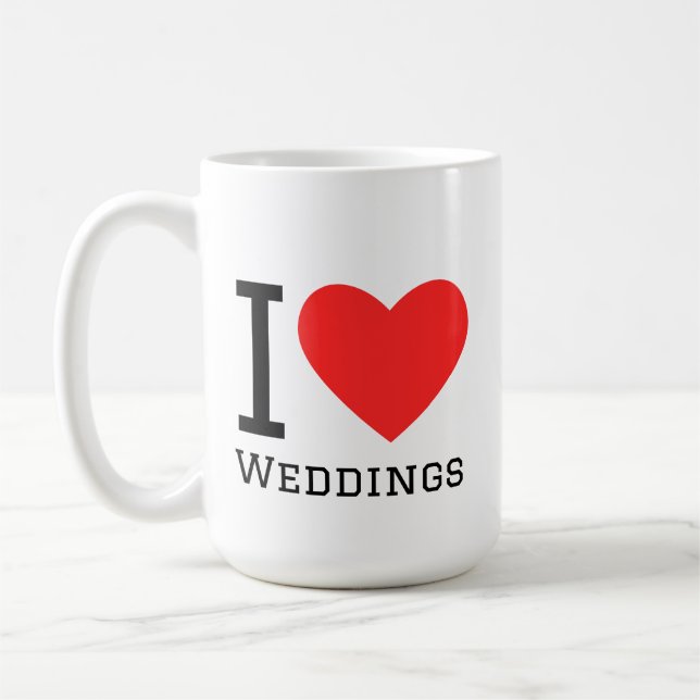 Ich liebe Hochzeiten  Kaffeetasse (Links)