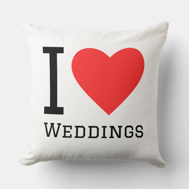 Ich liebe Hochzeiten  Kissen (Vorderseite)