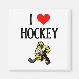 Ich liebe Hockey Ich Herz Hockey Lustiges Eishocke Magnet
