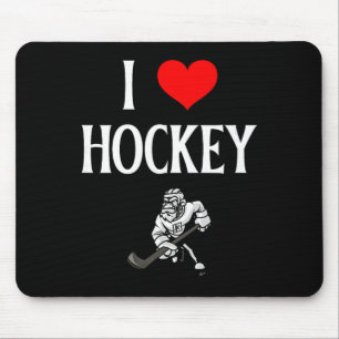 Ich liebe Hockey Ich Herz Hockey Lustiges Eishocke Mousepad