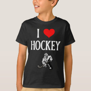 Ich liebe Hockey Ich Herz Hockey Lustiges Eishocke T-Shirt