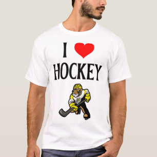 Ich liebe Hockey Ich Herz Hockey Lustiges Eishocke T-Shirt