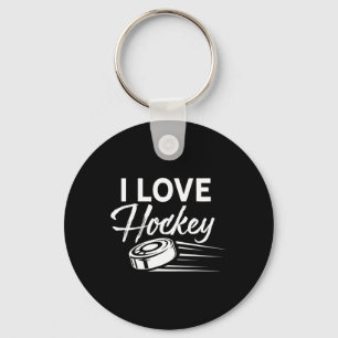 Ich liebe Hockeyspieler Team Spiel Torwart  Schlüsselanhänger