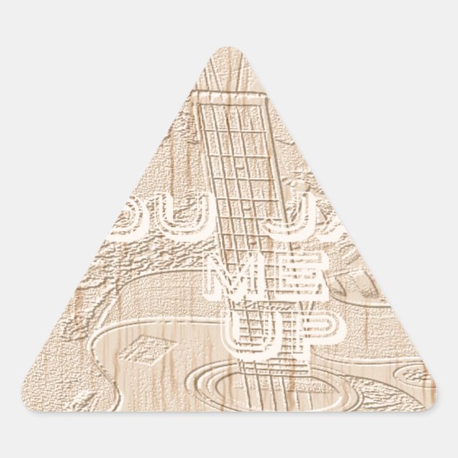 Ich Liebe Holz wird braun Hakuna Matata Dreieckiger Aufkleber (Vorderseite)