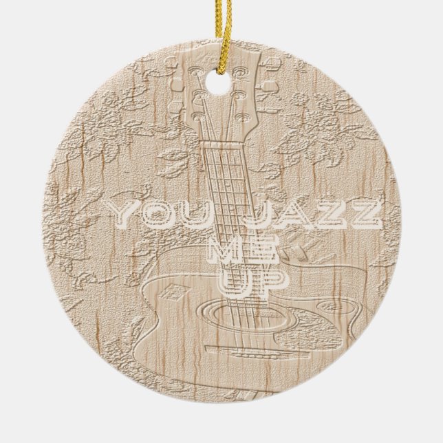 Ich Liebe Holz wird braun Hakuna Matata Keramik Ornament (Vorne)