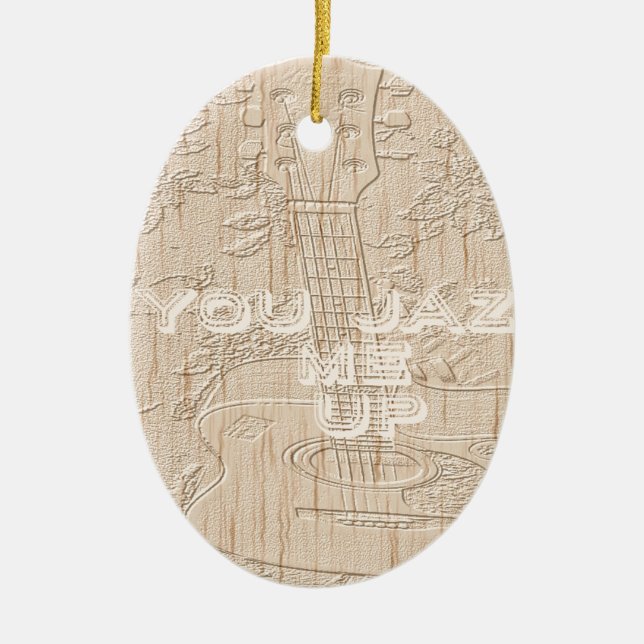 Ich Liebe Holz wird braun Hakuna Matata Keramikornament (Vorne)
