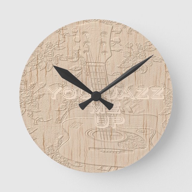 Ich Liebe Holz wird braun Hakuna Matata Runde Wanduhr (Vorderseite)