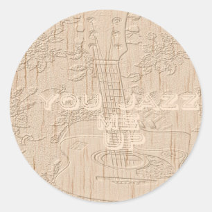 Ich Liebe Holz wird braun Hakuna Matata Runder Aufkleber