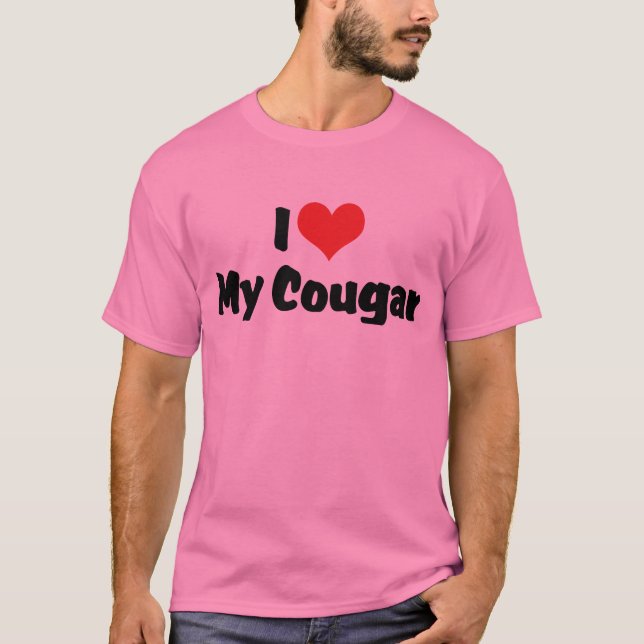 Ich Liebe höre mein Cougar T-Shirt (Vorderseite)