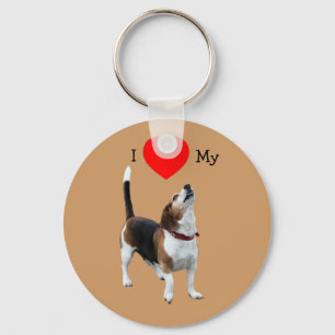 Ich Liebe höre meinen Beagle Hund Schlüsselanhänger
