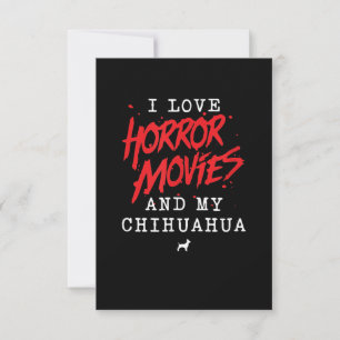 Ich Liebe Horror-Filme und mein Hundebesitzer von RSVP Karte