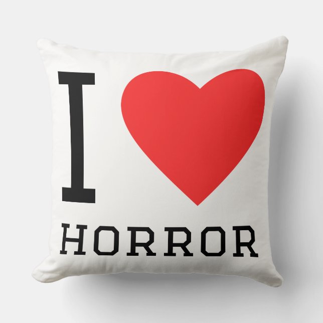 Ich liebe Horror Kissen (Vorderseite)