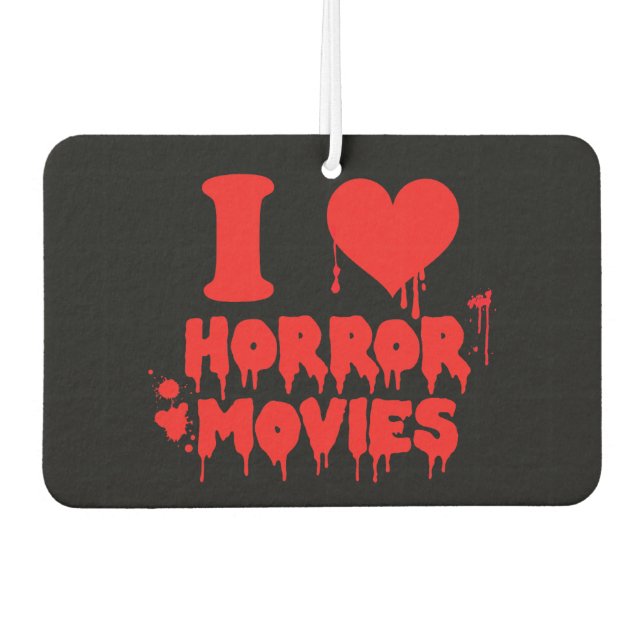 Ich Liebe Horror Movies Bloody Halloween Autolufterfrischer (Vorderseite)