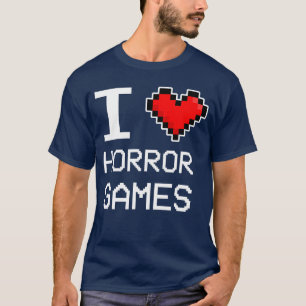 Ich liebe Horror-Spiele Piel Herz Retro-Gamer-Freu T-Shirt