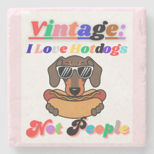 Ich liebe Hotdogs, nicht Menschen Steinuntersetzer