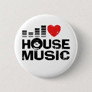Ich liebe House-Musik Button