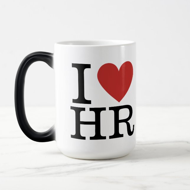 Ich ❤️ Liebe HR Morphing Tasse - für Personalabtei (Links)