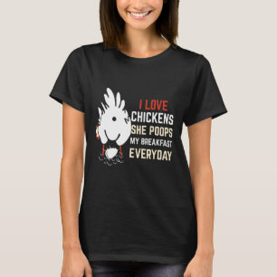 Ich liebe Huhn Lustiges Huhn Design Hühnerliebhabe T-Shirt