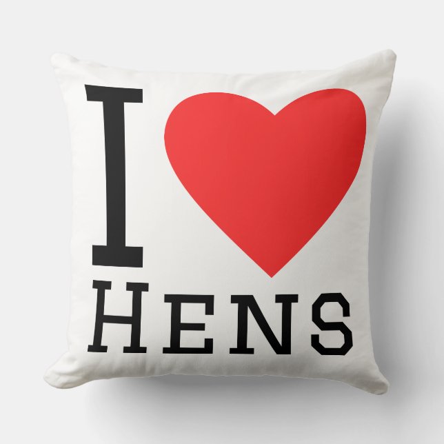 Ich liebe Hühner Kissen (Vorderseite)