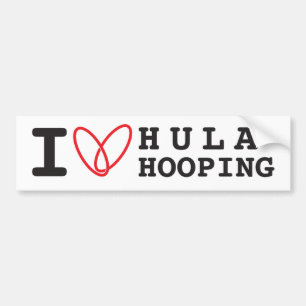 Ich liebe Hula Hooping Aufkleber Autoaufkleber
