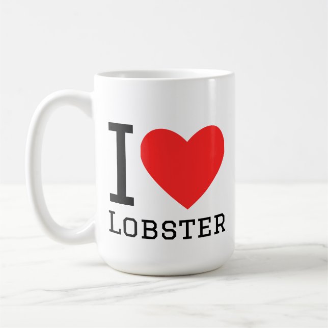 Ich liebe Hummer Kaffeetasse (Links)