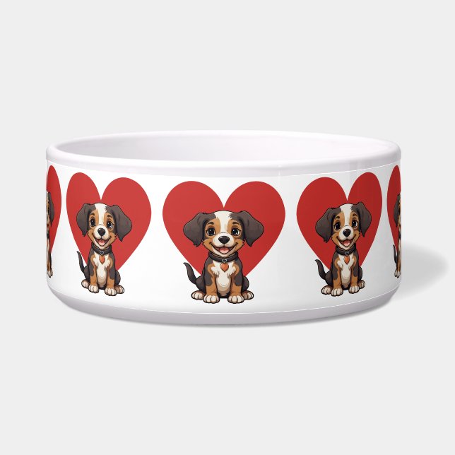 Ich liebe Hund Napf (Vorderseite)