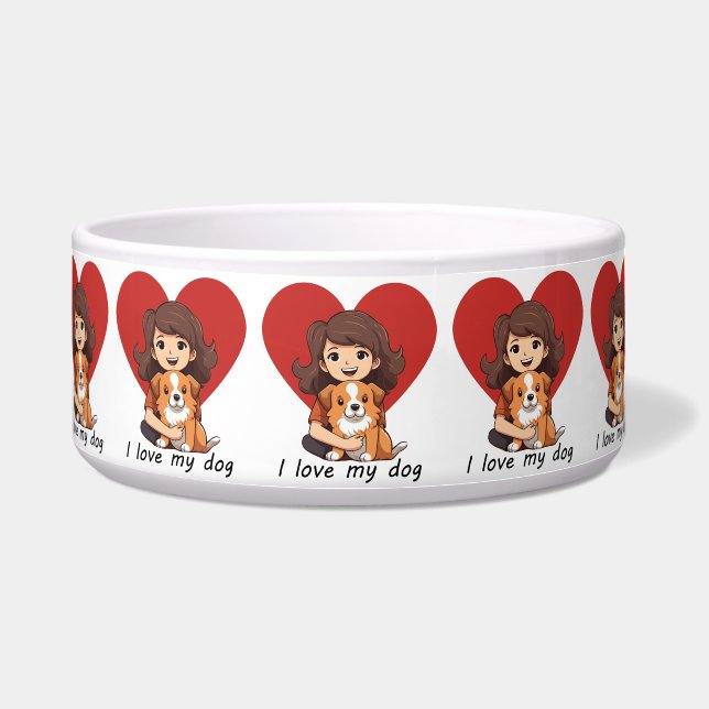 Ich liebe Hund Napf (Vorderseite)