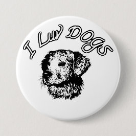 " Ich liebe Hunde " Button